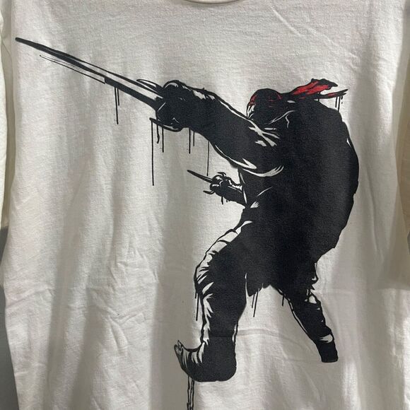 Tee T Shirt White Teenage Mutant Ninja Turtles Vintage Movie 2004 The Last Ronin - Picture 2 of 6